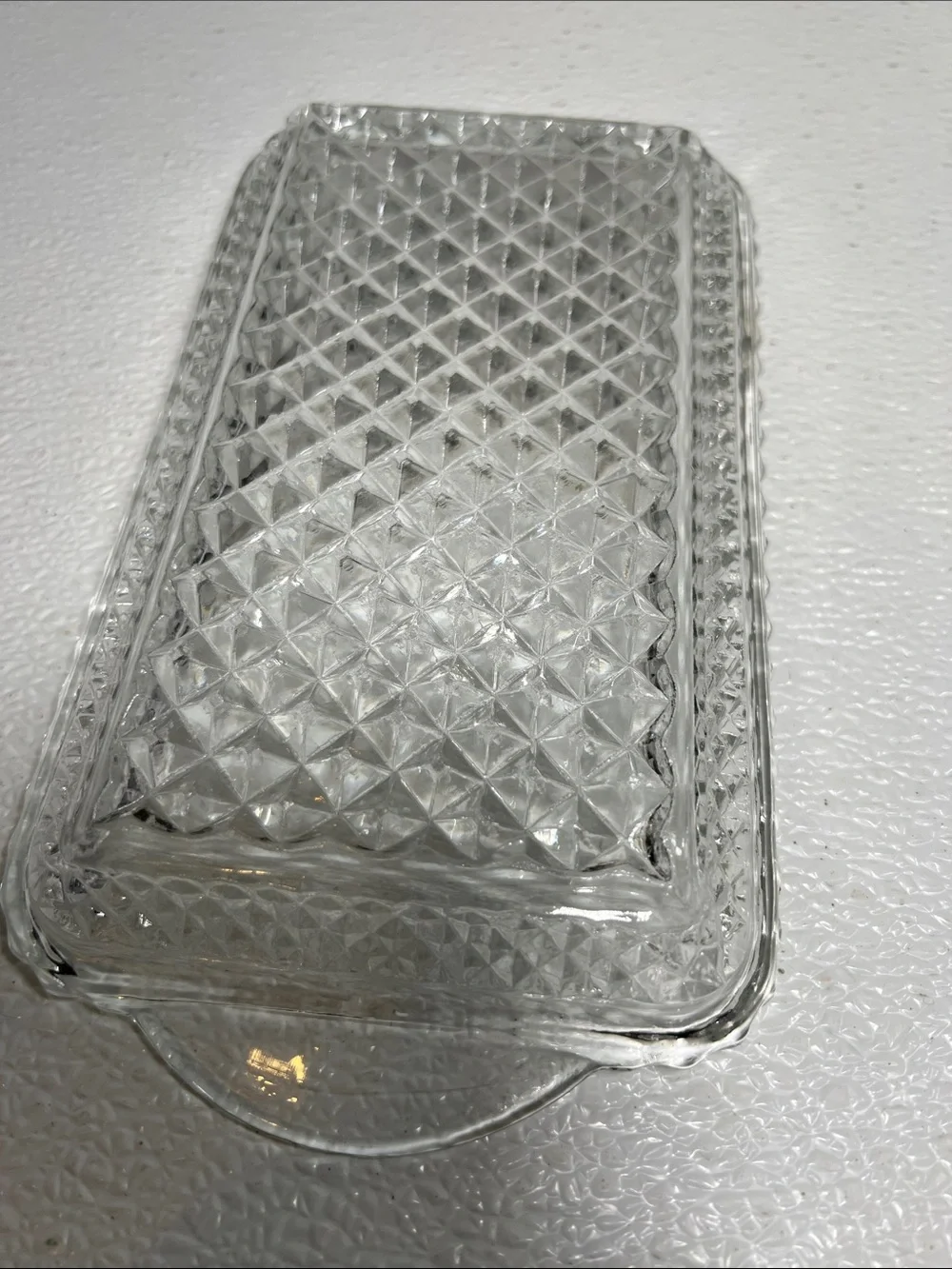 Vintage Anchor Hocking Wexford Pattern Handled Tray